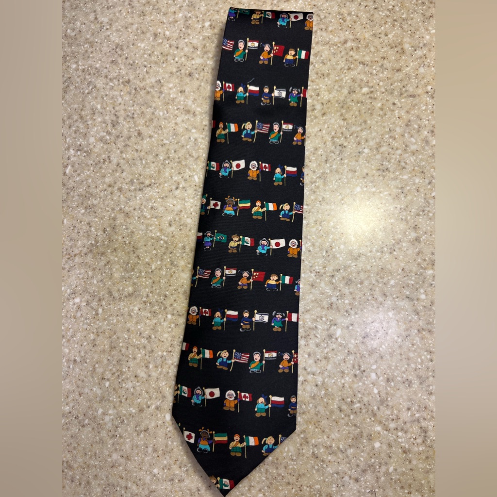 Save The Children Silk Tie Fathers Day Men Gift Dad Grandpa Rainbow Of Kids